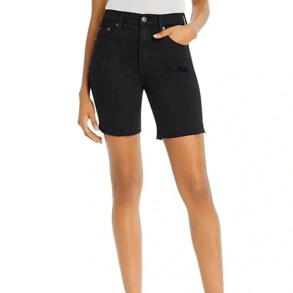 pistola Pants - Pistola IZZY HIGH-RISE SLIM BERMUDA SHORTS IN OXFORD 27